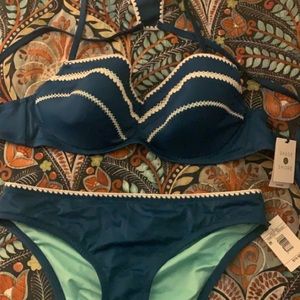 NWT Shade and Shore teal bikini